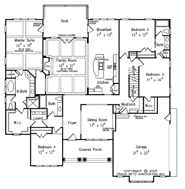 Dream House Plan - Traditional Floor Plan - Main Floor Plan #927-478