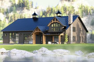 Exterior - Front Elevation 3 for Barndominium House Plan #1064-431 - 4 bed, 2.5 bath