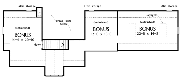 House Design - Traditional Floor Plan - Upper Floor Plan #929-379