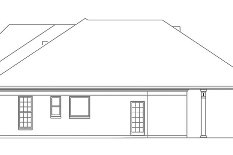 Home Plan - Exterior - Rear Elevation 3 for European House Plan #119-418 - 3 bed, 2.5 bath
