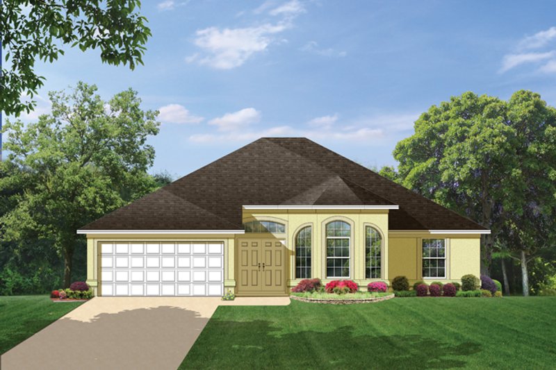 Dream House Plan - Exterior - Front Elevation 3 for Mediterranean House Plan #1058-40 - 4 bed, 3 bath