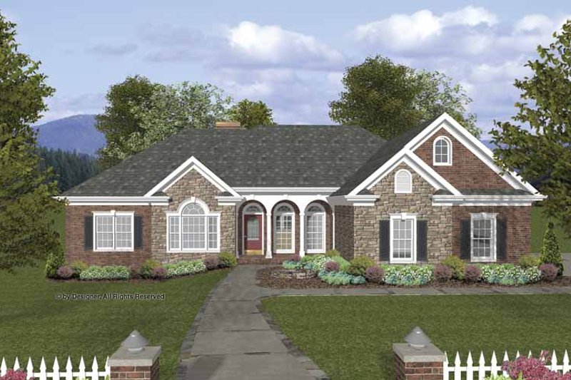 House Blueprint - Craftsman Exterior - Front Elevation Plan #56-688