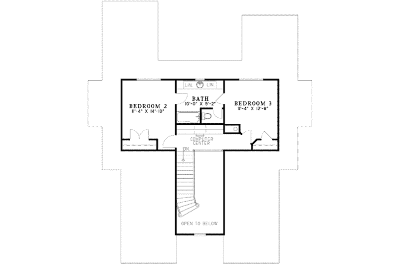 Dream House Plan - Floor Plan - Upper Floor for Traditional House Plan #17-2085 - 3 bed, 3 bath