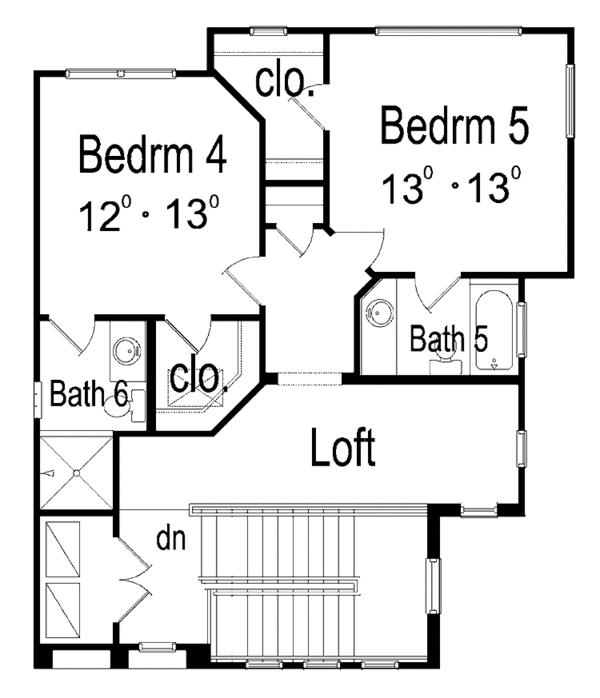 Home Plan - Mediterranean Floor Plan - Upper Floor Plan #417-527