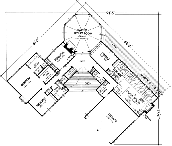 House Plan Design - Contemporary Floor Plan - Main Floor Plan #320-1261