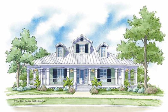 Exterior - Front Elevation 3 for Traditional House Plan #930-399 - 3 bed, 3.5 bath