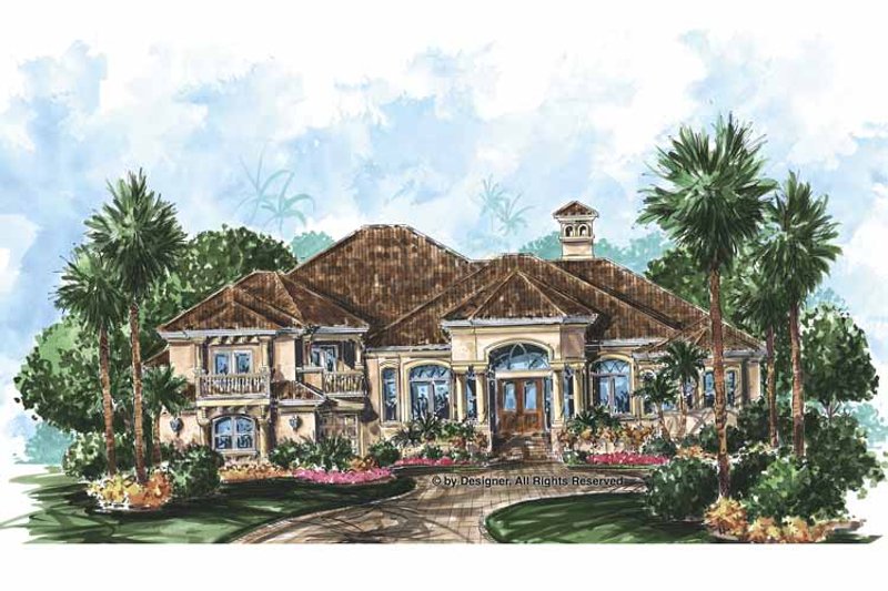 Dream House Plan - Exterior - Front Elevation 3 for Mediterranean House Plan #1017-61 - 4 bed, 5 bath