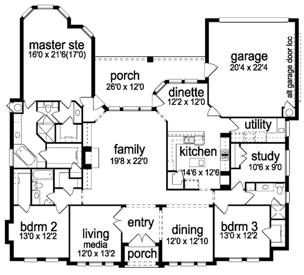 Dream House Plan - Traditional Floor Plan - Main Floor Plan #84-706