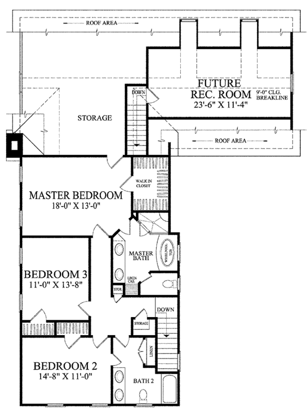 House Plan Design - Classical Floor Plan - Upper Floor Plan #137-318