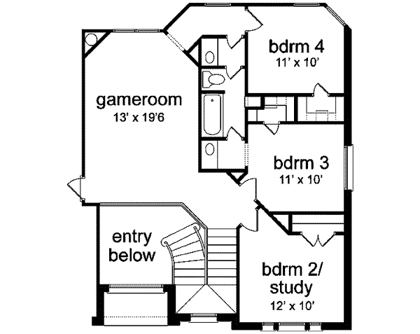 Dream House Plan - Traditional Floor Plan - Upper Floor Plan #84-140