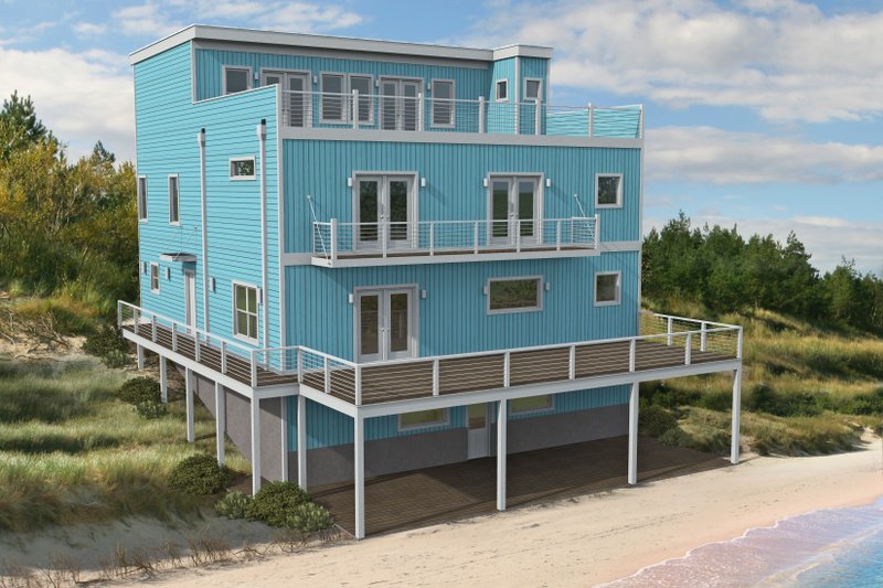 Home Plan - Beach Exterior - Front Elevation Plan #932-958