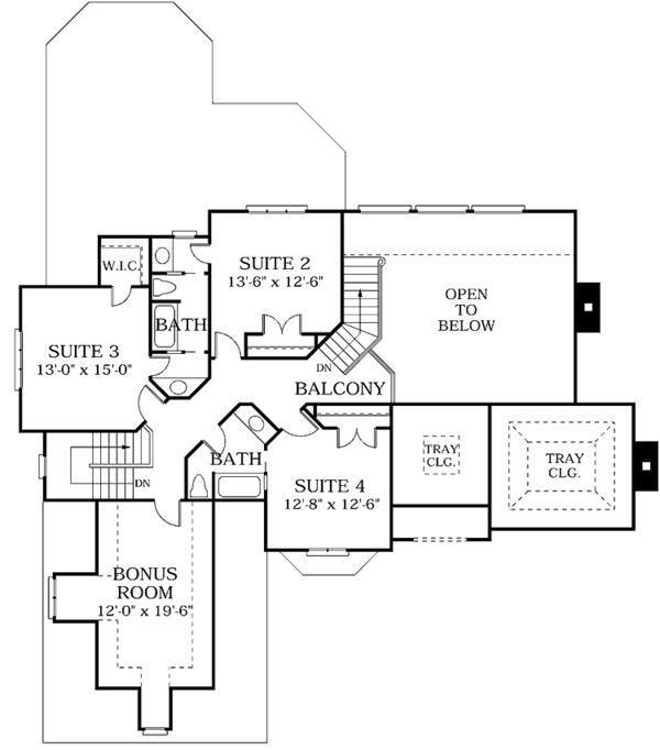 Dream House Plan - Country Floor Plan - Upper Floor Plan #453-125