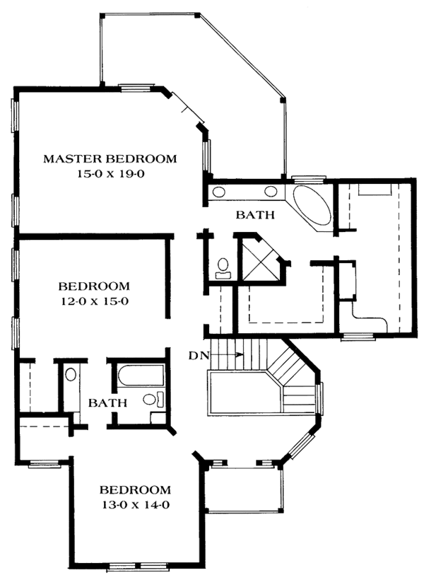 House Design - Victorian Floor Plan - Upper Floor Plan #1014-35