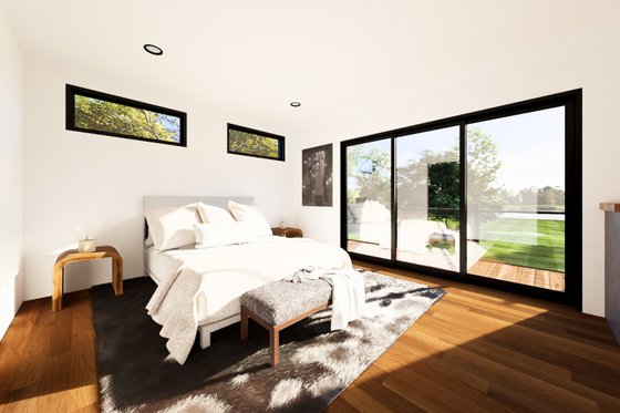 Interior - Master Bedroom for Modern House Plan #1064-298 - 2 bed, 2 bath