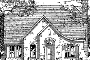 Dream House Plan - Exterior - Front Elevation for European House Plan #472-404 - 3 bed, 2 bath