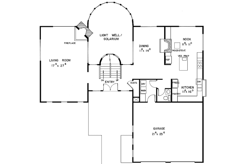 Home Plan - Floor Plan - Main Floor for European House Plan #60-959 - 4 bed, 3.5 bath