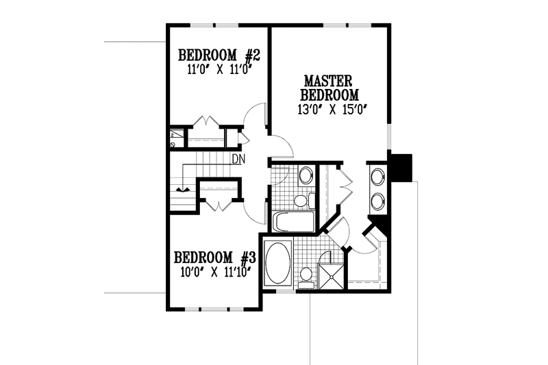 Dream House Plan - Floor Plan - Upper Floor for Traditional House Plan #953-91 - 3 bed, 2.5 bath