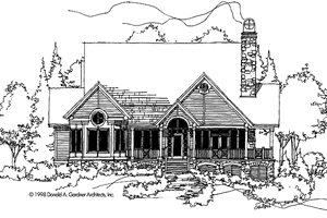 Exterior - Front Elevation 3 for Country House Plan #929-327 - 3 bed, 2.5 bath