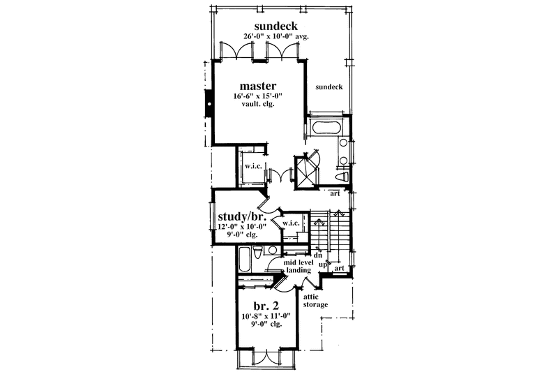 Architectural House Design - Floor Plan - Upper Floor for Country House Plan #930-72 - 3 bed, 2.5 bath