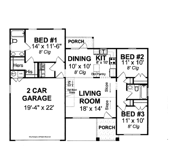 Home Plan - Traditional Floor Plan - Main Floor Plan #513-2102