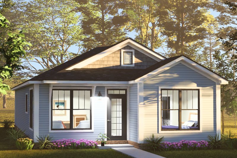 Home Plan - Exterior - Front Elevation 2 for Cottage House Plan #513-2500 - 2 bed, 2 bath