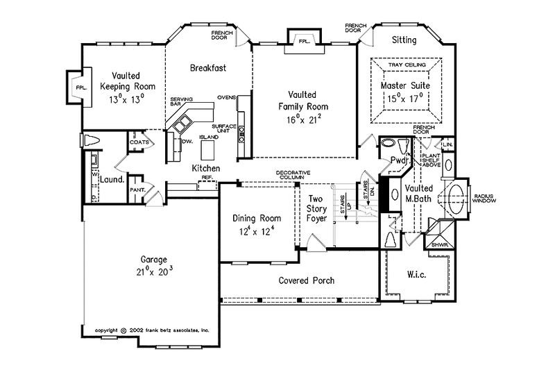 House Blueprint - Floor Plan - Main Floor for Country House Plan #927-883 - 4 bed, 3 bath