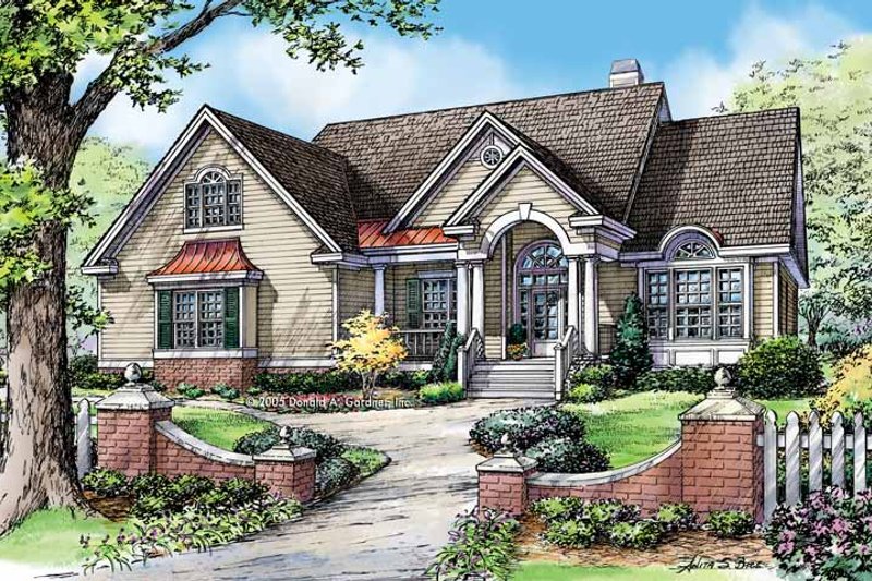 Architectural House Design - Traditional Exterior - Front Elevation Plan #929-779