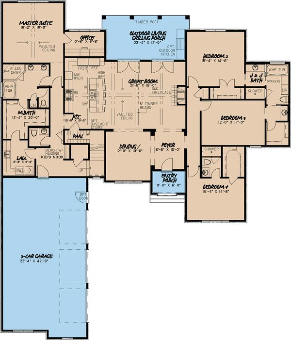 House Plan Design - Barndominium Floor Plan - Main Floor Plan #923-27