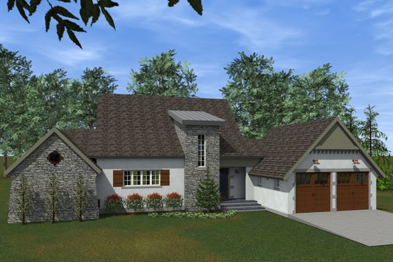Exterior - Front Elevation for Traditional House Plan #933-4 - 3 bed, 3.5 bath