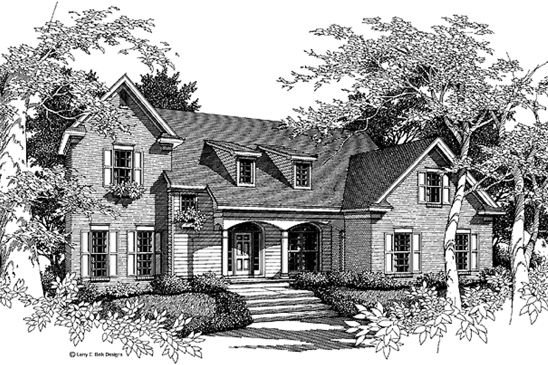 Dream House Plan - Exterior - Front Elevation 3 for Colonial House Plan #952-46 - 4 bed, 2.5 bath