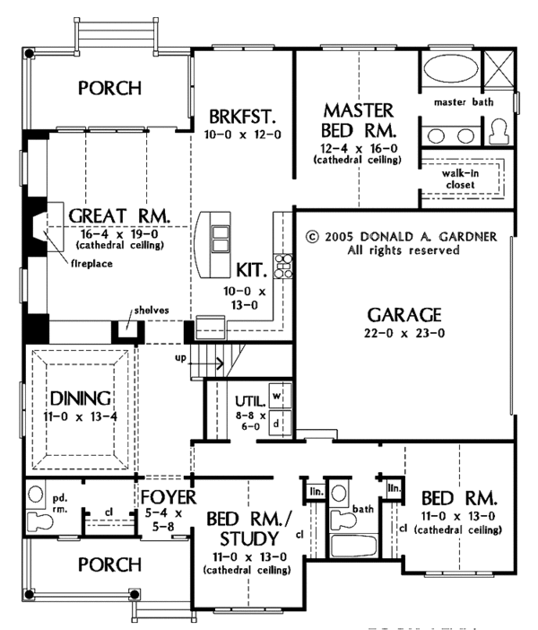 House Design - Country Floor Plan - Main Floor Plan #929-765