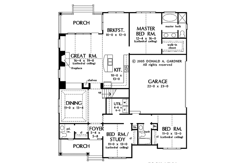 Architectural House Design - Floor Plan - Main Floor for Country House Plan #929-765 - 3 bed, 2.5 bath