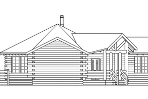 Exterior - Other Elevation for Log House Plan #124-140 - 2 bed, 2 bath