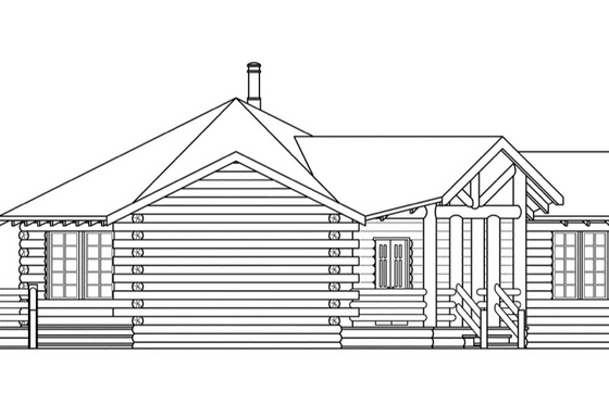 Exterior - Other Elevation for Log House Plan #124-140 - 2 bed, 2 bath