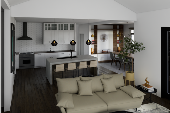 Interior - Family Room 2 for Farmhouse House Plan #1112-16 - 4 bed, 3 bath