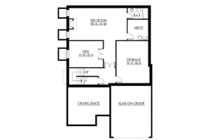 Floor Plan - Lower Floor for Craftsman House Plan #132-445 - 4 bed, 4.5 bath
