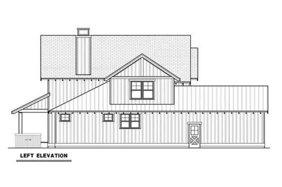 Exterior - Other Elevation 3 for Farmhouse House Plan #1070-3 - 4 bed, 3 bath