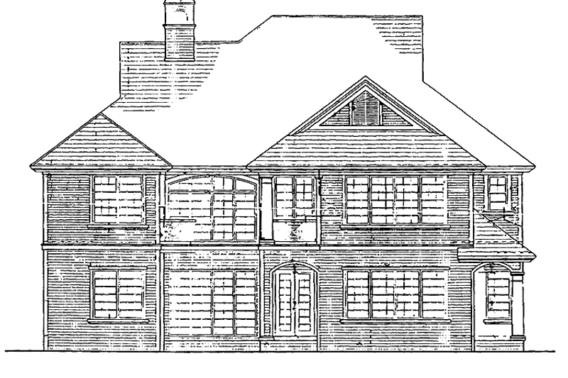 Architectural House Design - Exterior - Rear Elevation 1 for Country House Plan #930-281 - 5 bed, 5.5 bath