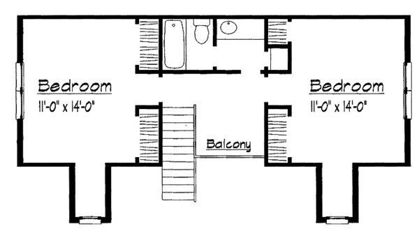 House Design - Country Floor Plan - Upper Floor Plan #1051-15