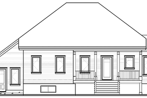Exterior - Rear Elevation for Country House Plan #23-2384 - 2 bed, 1 bath