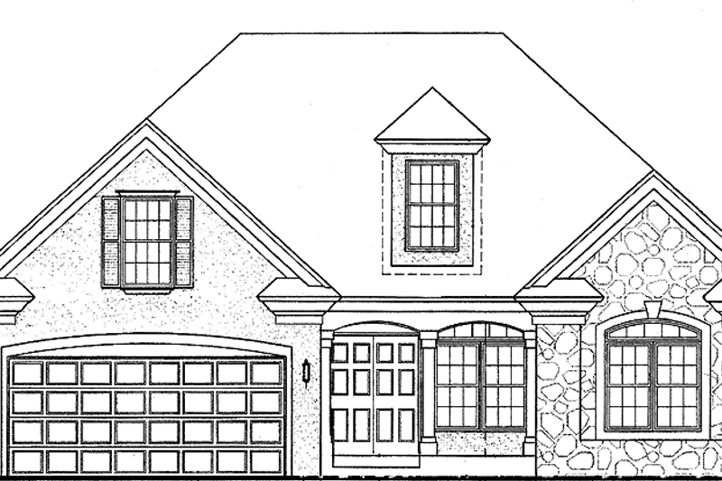 Home Plan - Exterior - Front Elevation 3 for Ranch House Plan #320-519 - 2 bed, 2 bath