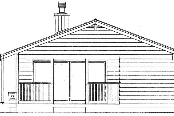 Exterior - Other Elevation for Ranch House Plan #47-1033 - 2 bed, 1 bath