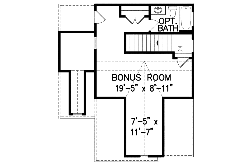 Home Plan - Floor Plan - Other Floor for Craftsman House Plan #54-262 - 3 bed, 2 bath