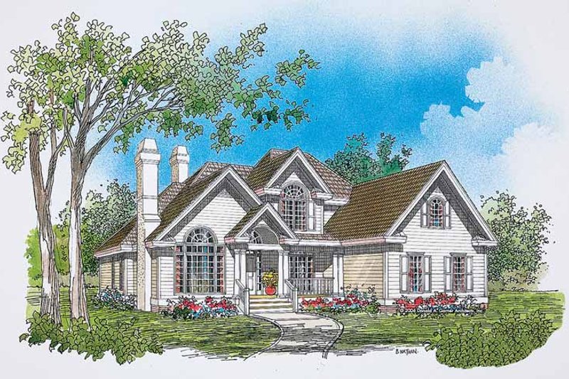 Dream House Plan - Traditional Exterior - Front Elevation Plan #929-249