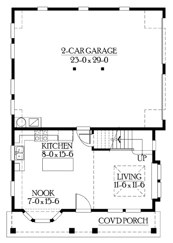 Architectural House Design - Craftsman Floor Plan - Main Floor Plan #132-281