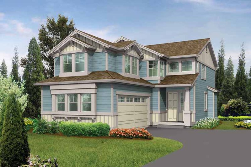 Architectural House Design - Craftsman Exterior - Front Elevation Plan #132-292