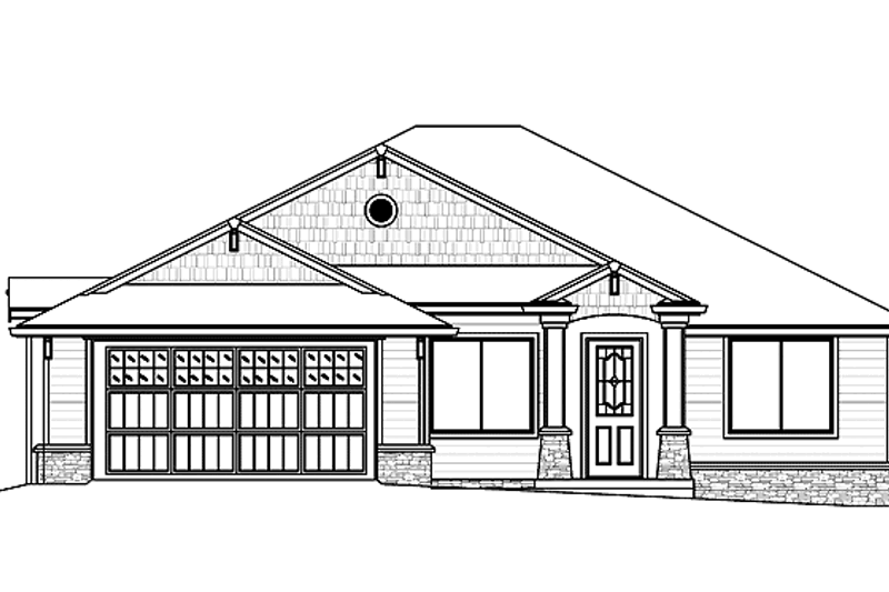 House Blueprint - Craftsman Exterior - Front Elevation Plan #951-19