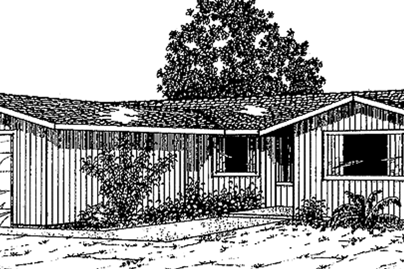 Architectural House Design - Ranch Exterior - Front Elevation Plan #60-674