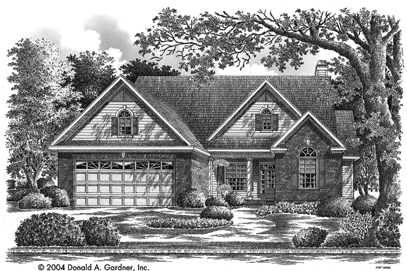Dream House Plan - Exterior - Front Elevation 3 for Ranch House Plan #929-734 - 3 bed, 2 bath