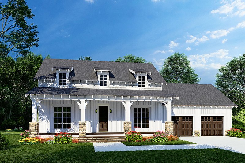 Country Style House Plan - 3 Beds 2.5 Baths 1773 Sq/Ft Plan #923-267